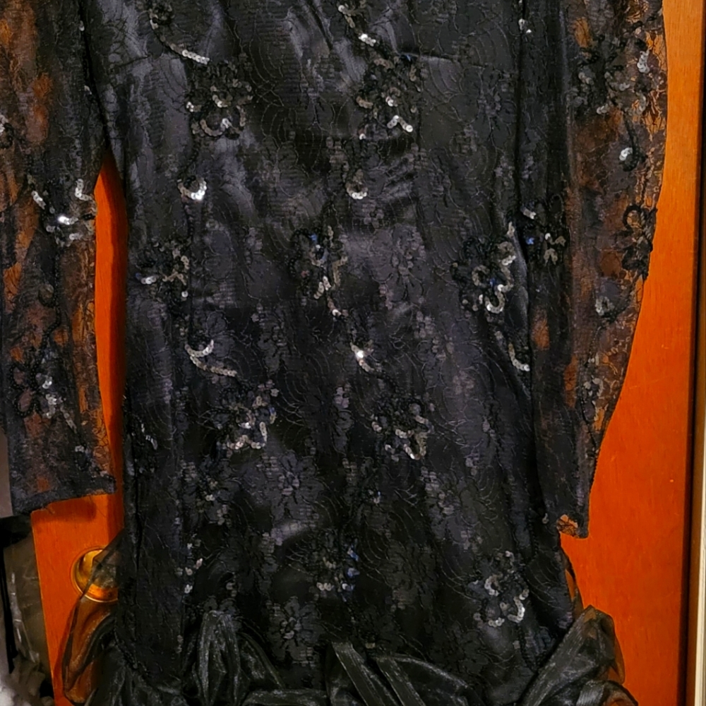 Black party cocktail dress